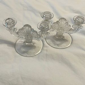 Crystal candle holders
